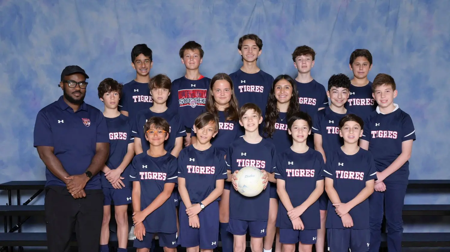 DIS MS Soccer team photo.